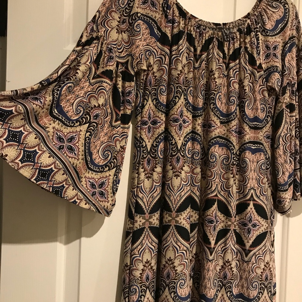 Boutique Dress with Bell Sleeves